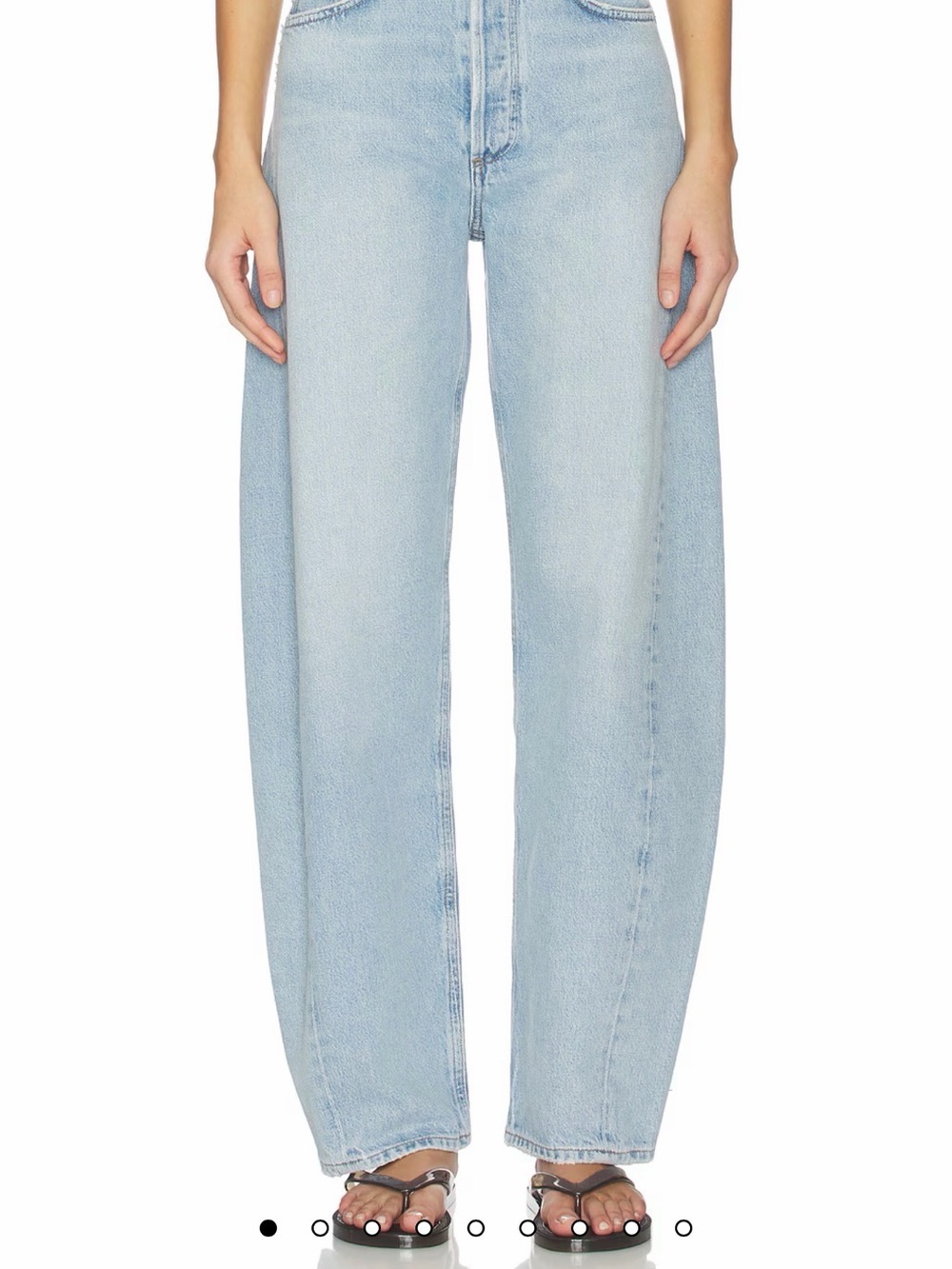 Agolde LUNA in addition  Wide Leg Light Blue Denim Jeans